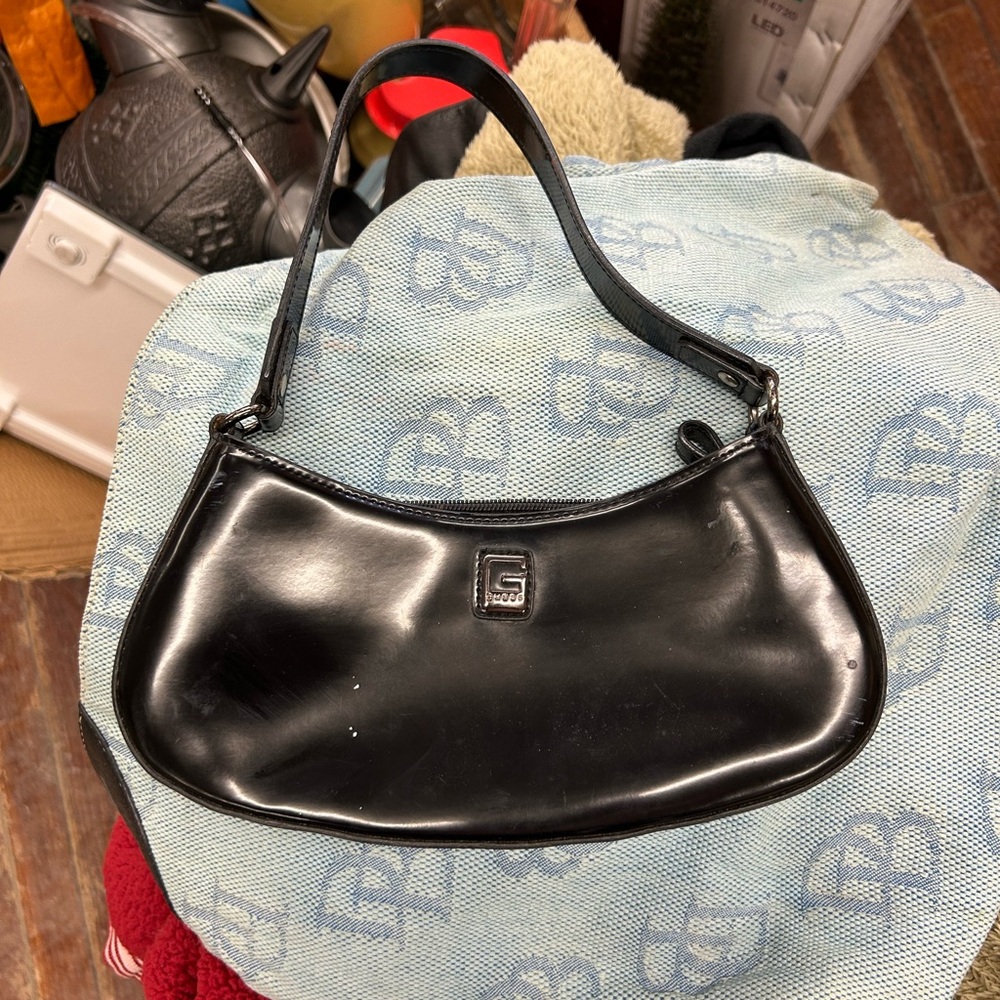 Black Leather Shoulder Bag